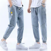 Men Jeans Summer Jeans Men's Loose Tappered Casual Pants